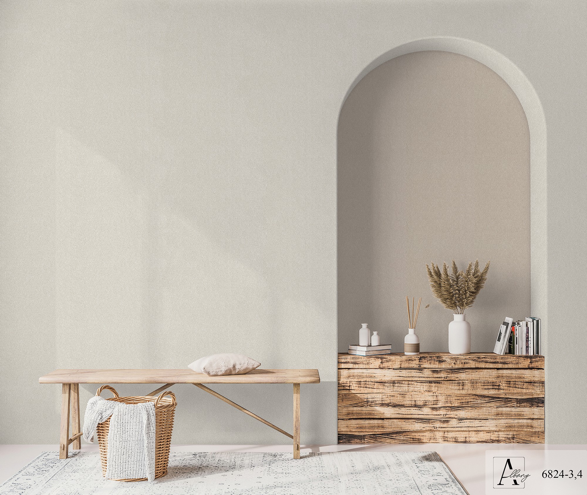 Giấy dán tường mẫu trơn Albany 6824-3-4 